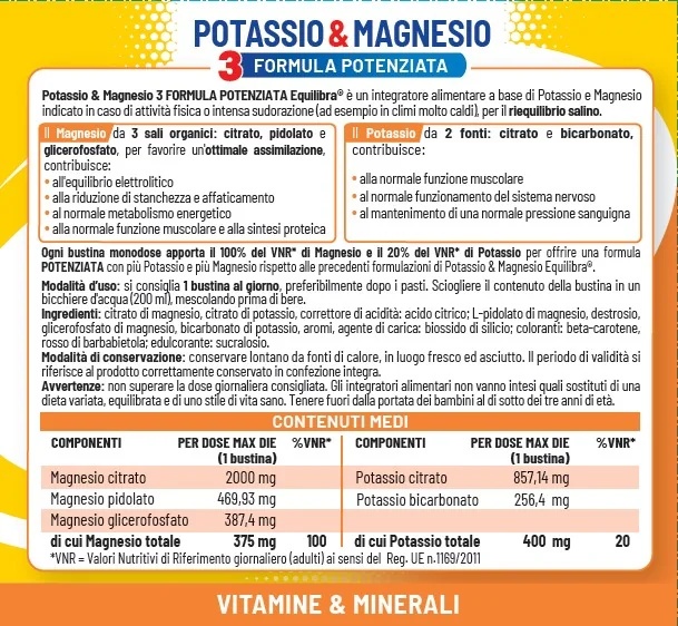 EQUILIBRA Kalium & Magnesium 3 14 Zakjes Mineraalzout Supplement
