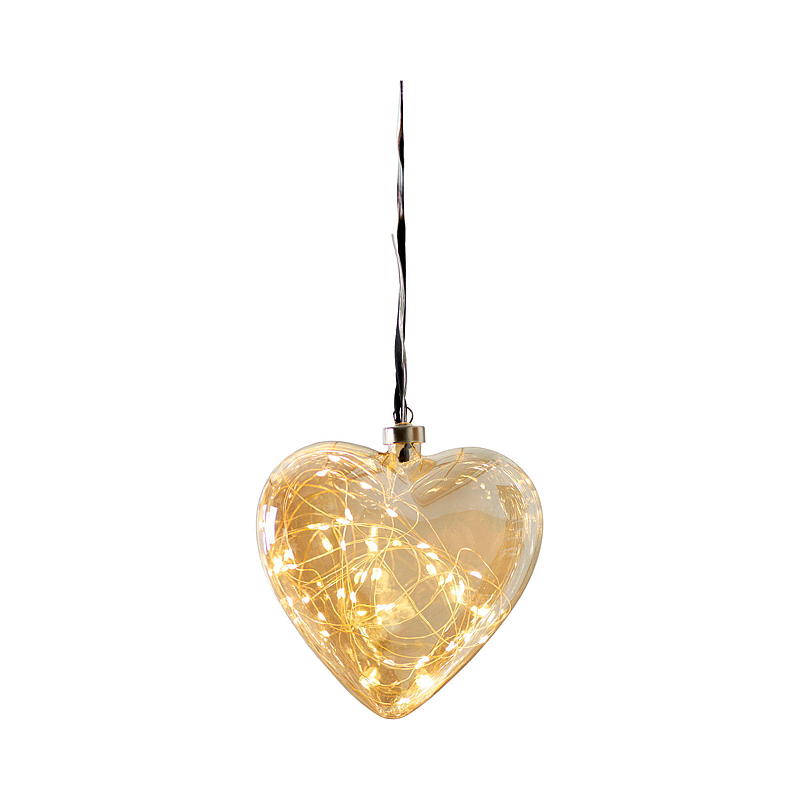 Hem Glashjärta glashjärta 17,5x19 cm 30 LED