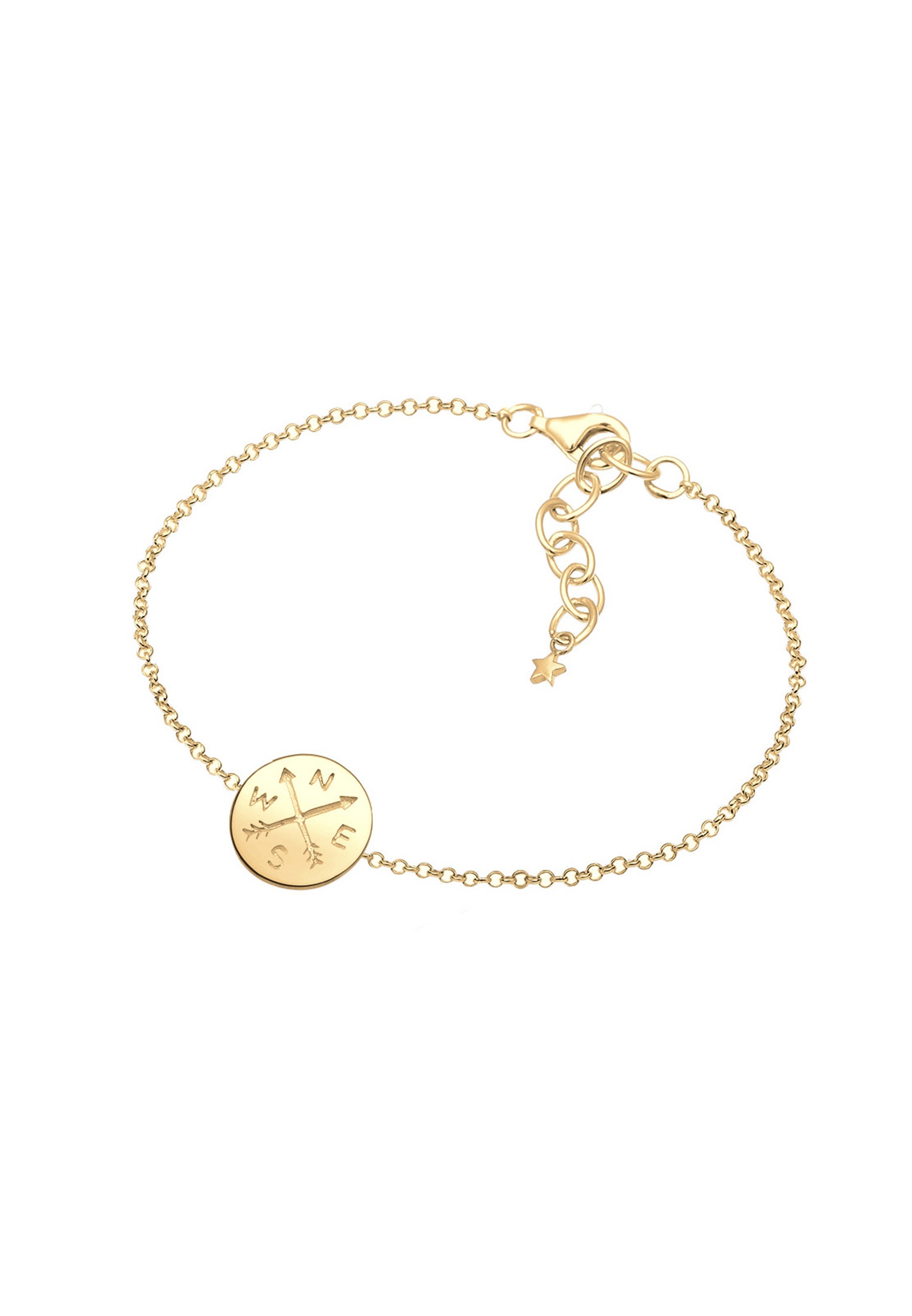 Elli Femmes compas Wanderlust talisman en argent sterling 925
