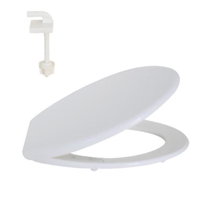 Asiento de inodoro - MSV - PP blanco - Polipropileno - 46x37x3,5cm - Accesorios de baño - Universal