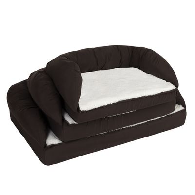 Orthopädisches Hundebett – Braun/Beige