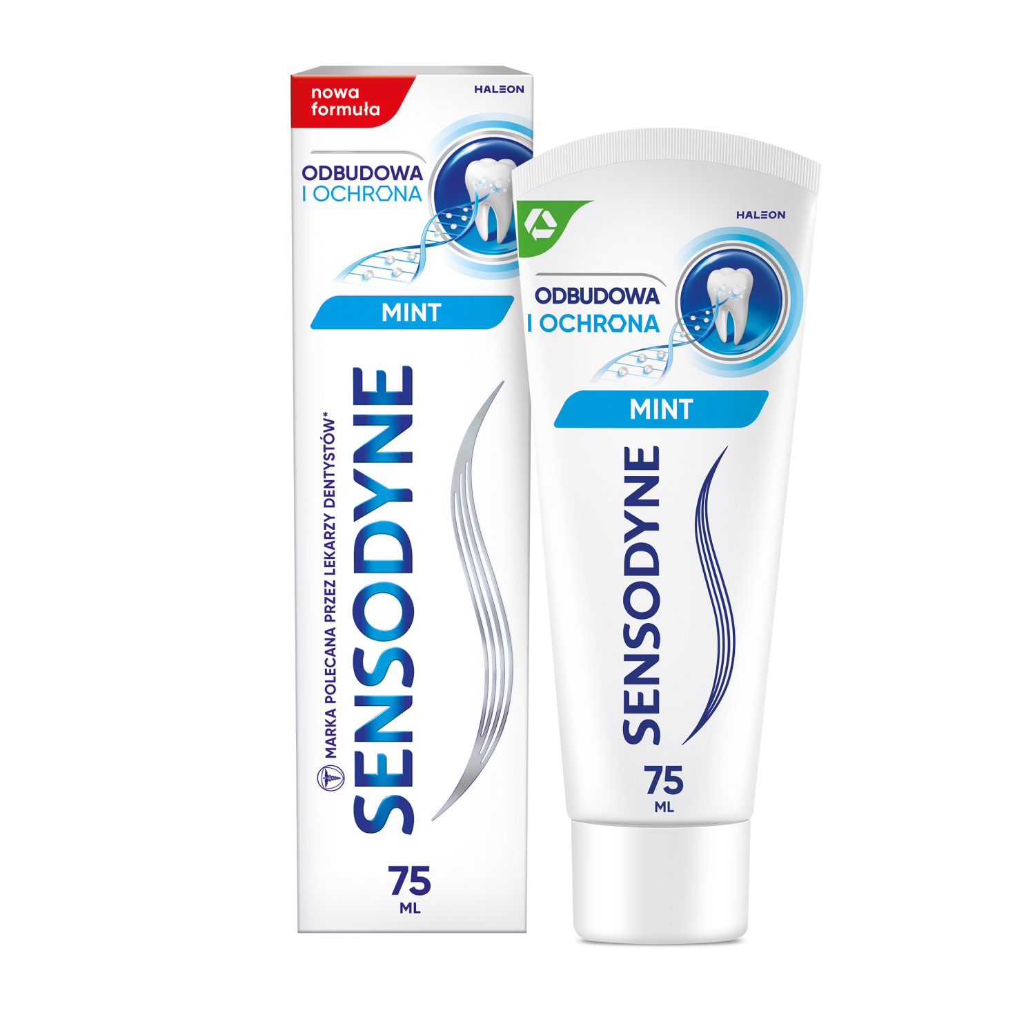 Sensodyne osvežilna zobna pasta za preobčutljivost, remineralizirajoča, 75 ml, obnova in zaščita