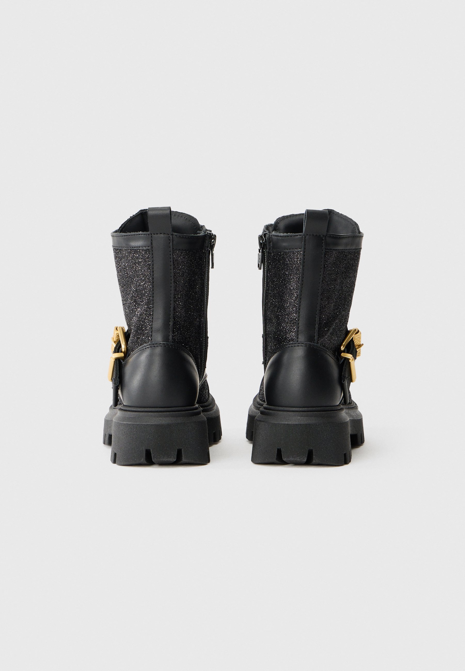 MOSCHINO UNISEX - Snørestøvletter - svart/rosa/gullfarget
