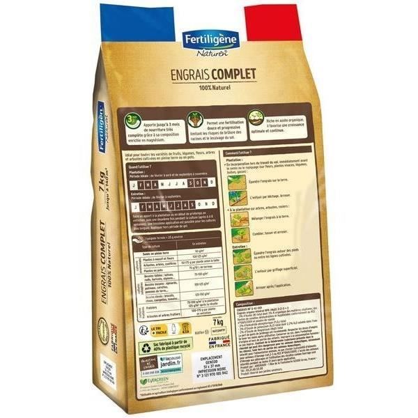 Complete meststof - FERTILIGENE - 140 m² - 100% natuurlijk - 5+2 kg