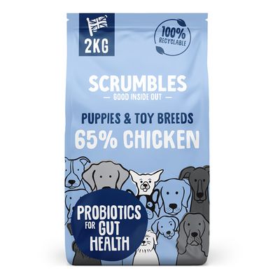 Scrumbles Welpen & Spielzeug Hühnchen Trockenfutter für Hunde