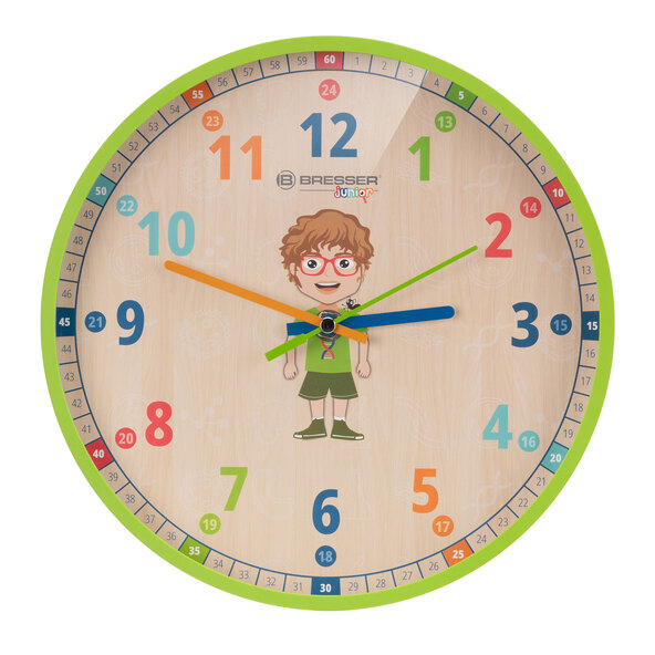 Kinderwandklok, groen
