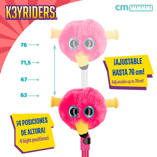  Trotinetă K3yriders Flamingo cu 3 roți