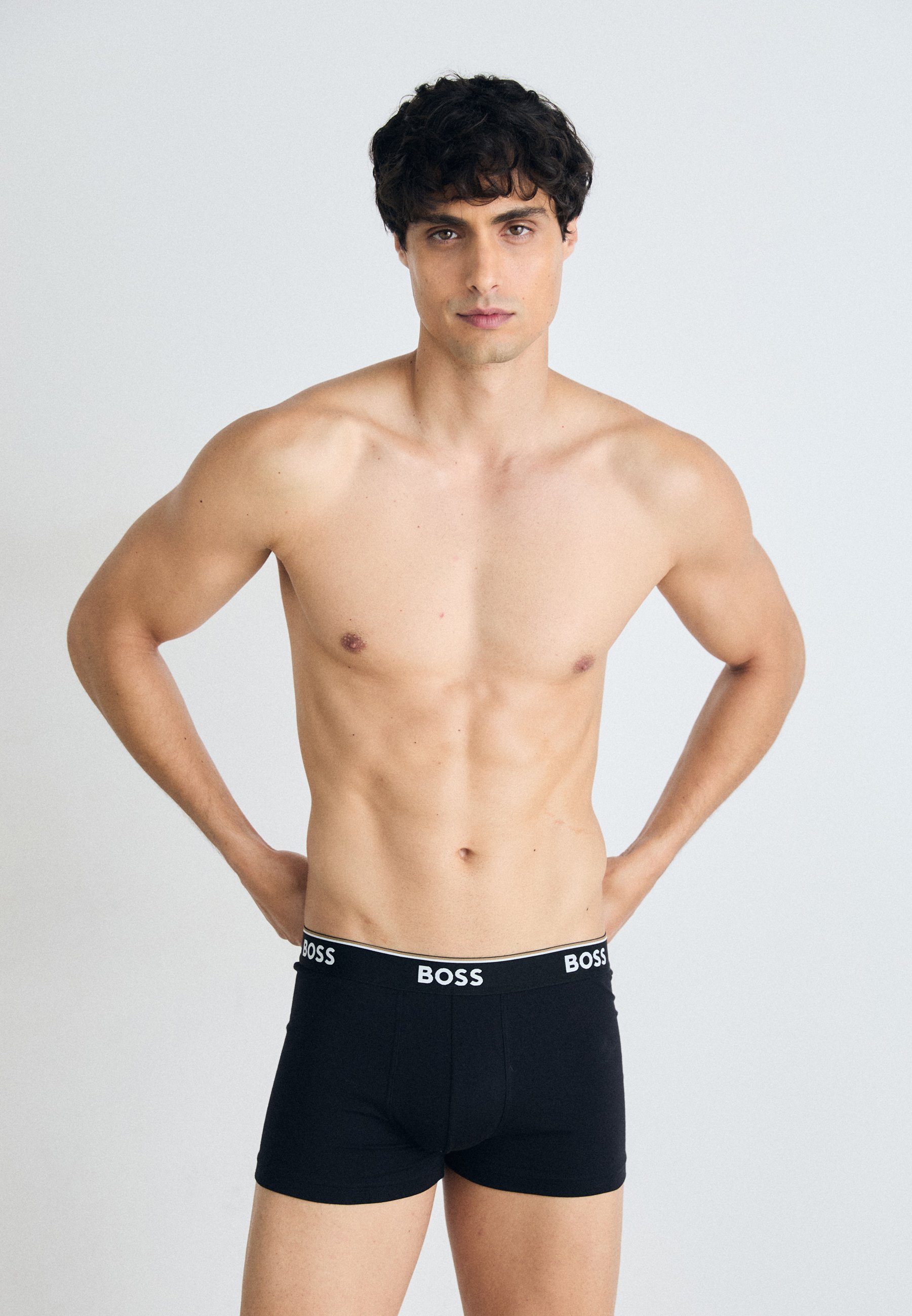 BOSS POWER 3-PACK - Trunks - zwart/grijs/olijf