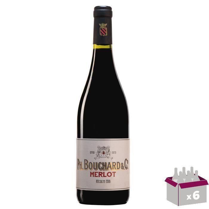 Philippe Bouchard Merlot - Vino rosso della regione Linguadoca-Rossiglione x6