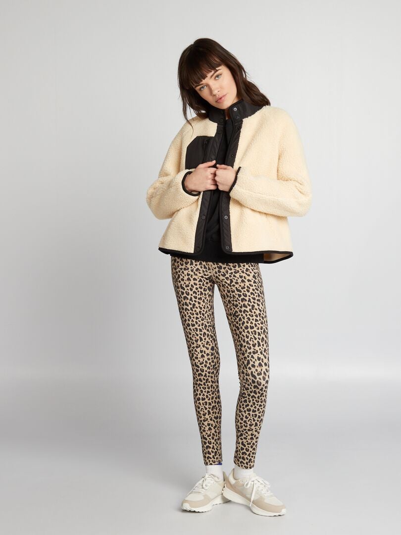 Leggings met luipaardprint - BRUIN