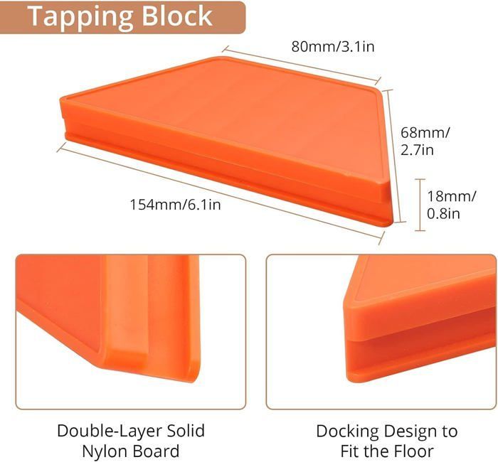 Kit d'Installation pour Sol Stratifié,Kit Pose Parquet Stratifié avec 60 Entretoises Bloc de Frappe, Barre de Traction Robuste