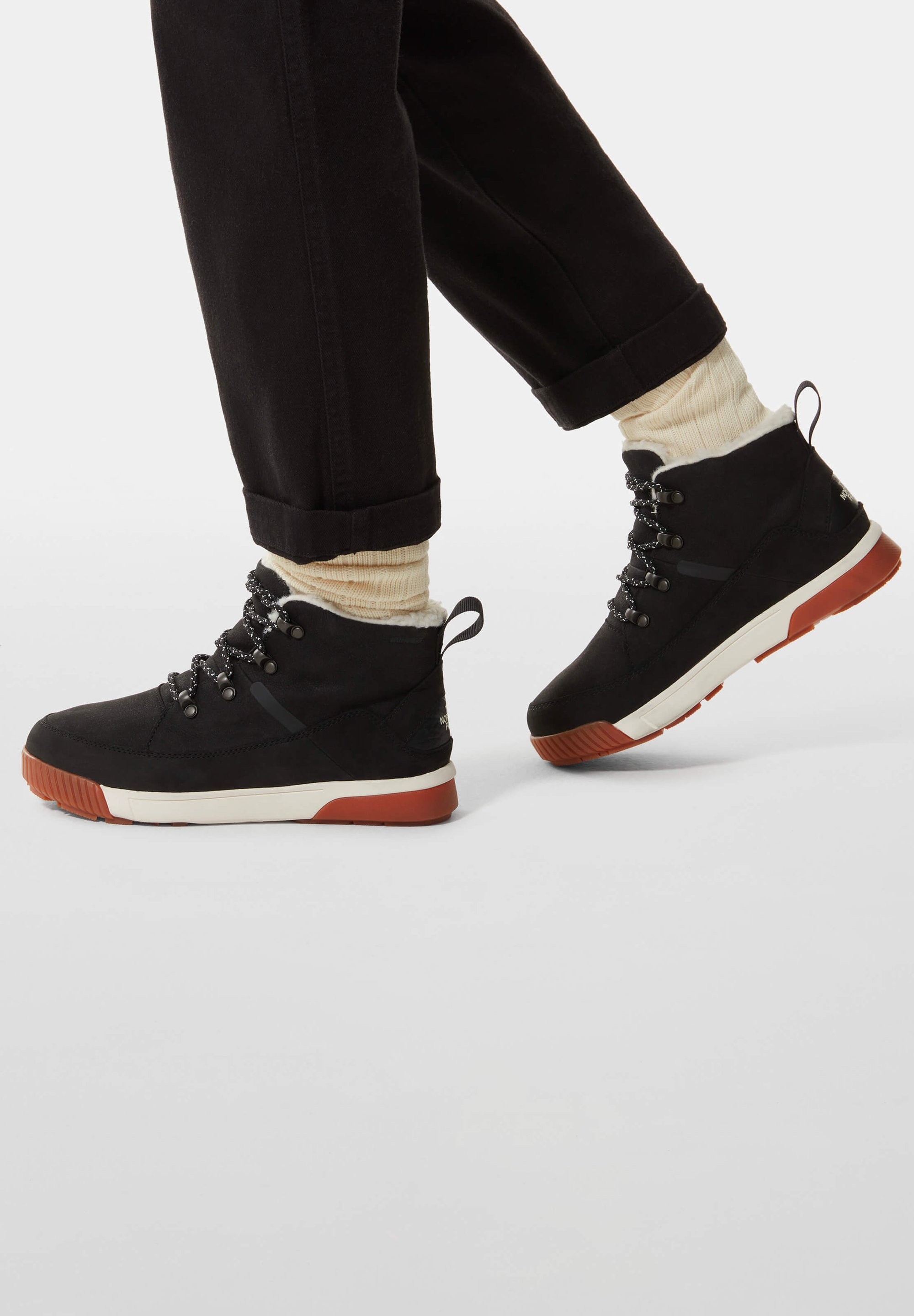 Bottes d'hiver The North Face SIERRA MID LACE WP - NOIR/BLANC GARDENIA