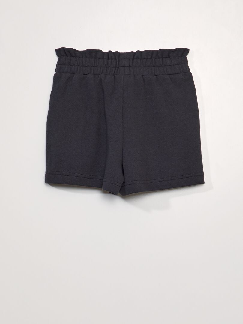 Fleece shorts - ZWART
