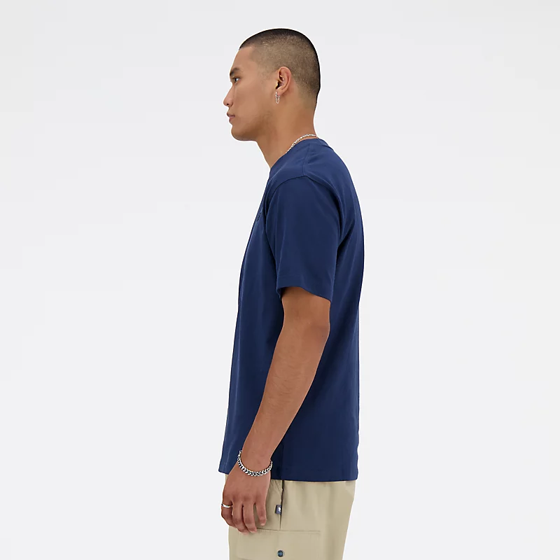 Heren katoenen sportshirt - NB NAVY