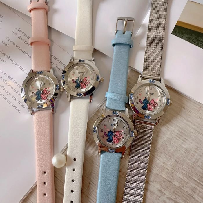 Reloj de Stitch y Ángel para niñas - Reloj Disney - Azul