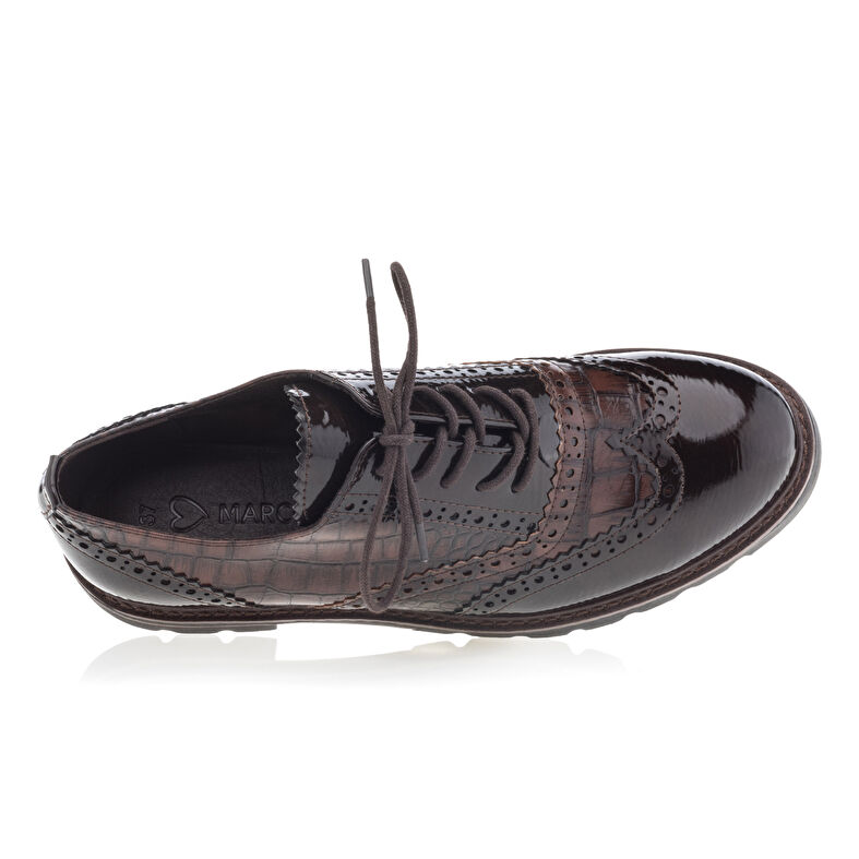 Brązowe buty sznurowane damskie / buty typu derby
