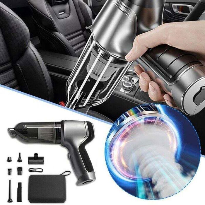 Aspiradora inalámbrica para coche - PZCC - 3 en 1 - 12000 PA - Para uso en seco y húmedo - Múltiples accesorios - Compacta