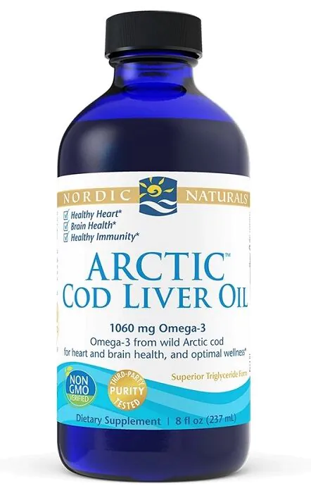 Nordic Naturals Arctic Cod Liver Oil, Olej z dzikiego dorsza arktycznego, Smak naturalny, Płyn