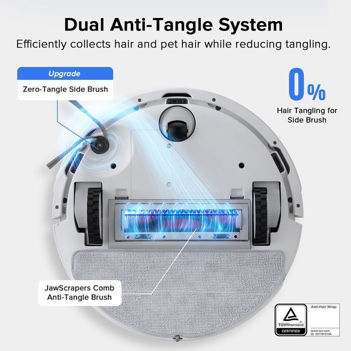 Roborock Q7 L5 Robot Vacuum Cleaner, 8000 Pa Suction, 3200mAh Battery, Up to 150 min Runtime, Dual Anti-Tangle System, Intelligent Navigation with Precise LiDAR