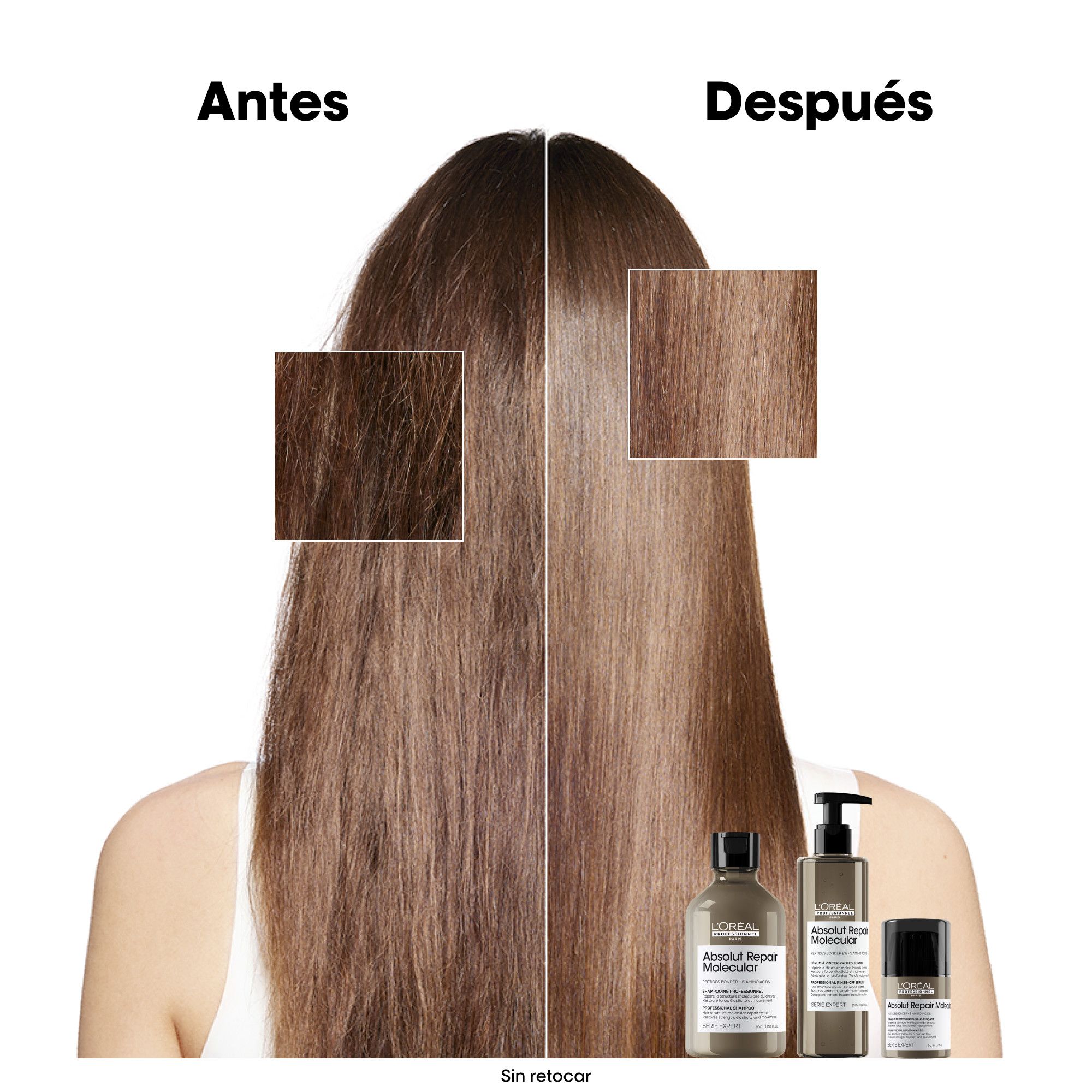 Serie Expert Absolut Repair Molecular кремаста маска без испирања Професионалне фризерске маске