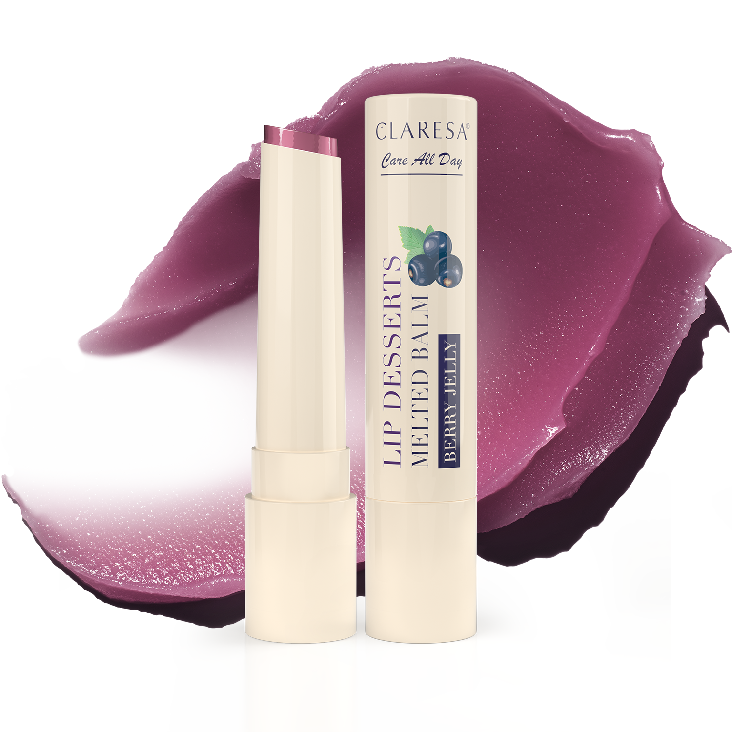 Baume à lèvres fondant Claresa LIP DESSERTS, soin toute la journée