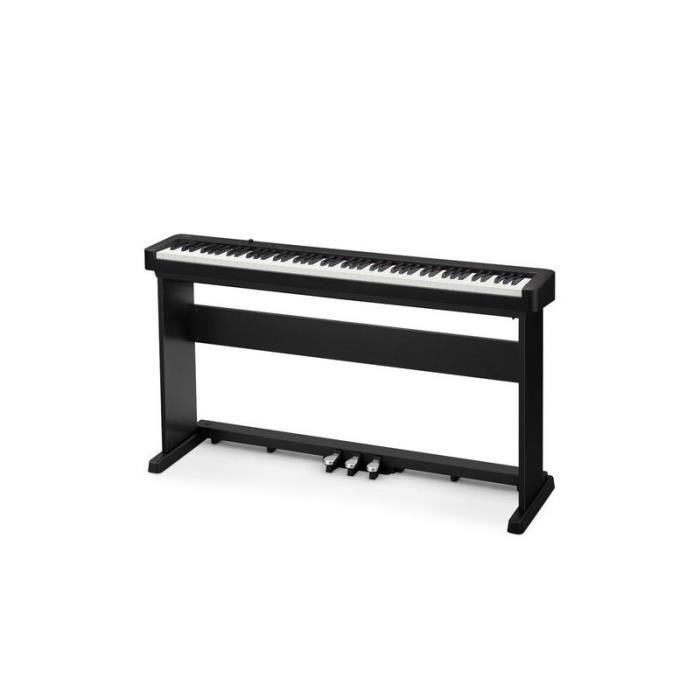 Piano digital CASIO CDP-S160BK - Teclado auténtico - Soporte fijo con tres pedales
