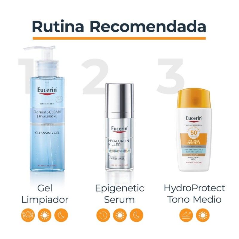 Hydro Protect Fluid Ultra Light SPF 50 vidēja toņa sejas saules aizsargkrēms Aizsardzība pret sauli no aptiekas