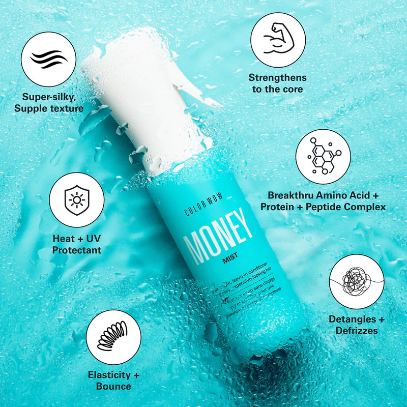 Color WOW Money Mist Spray Condicionador Hidratante Sem Enxágue para Cabelos Resistentes ao Calor