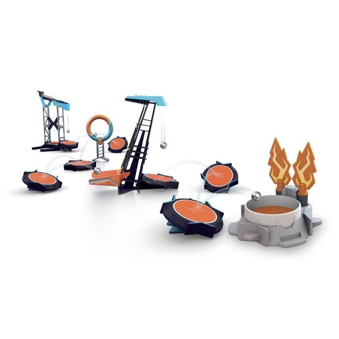 Kugelbahn – MODELCO – BoomTrix – Startturm mit Ring und Stunt – Blau