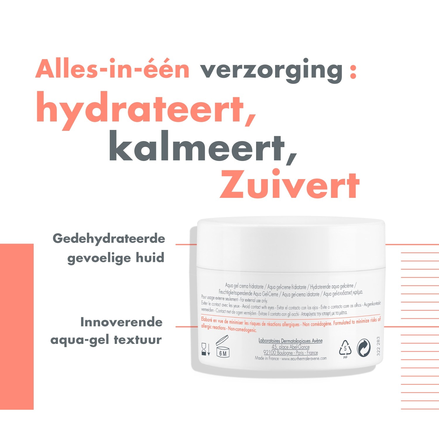 Avène Hydrance Aqua-Gel veido kremas - 50 ml