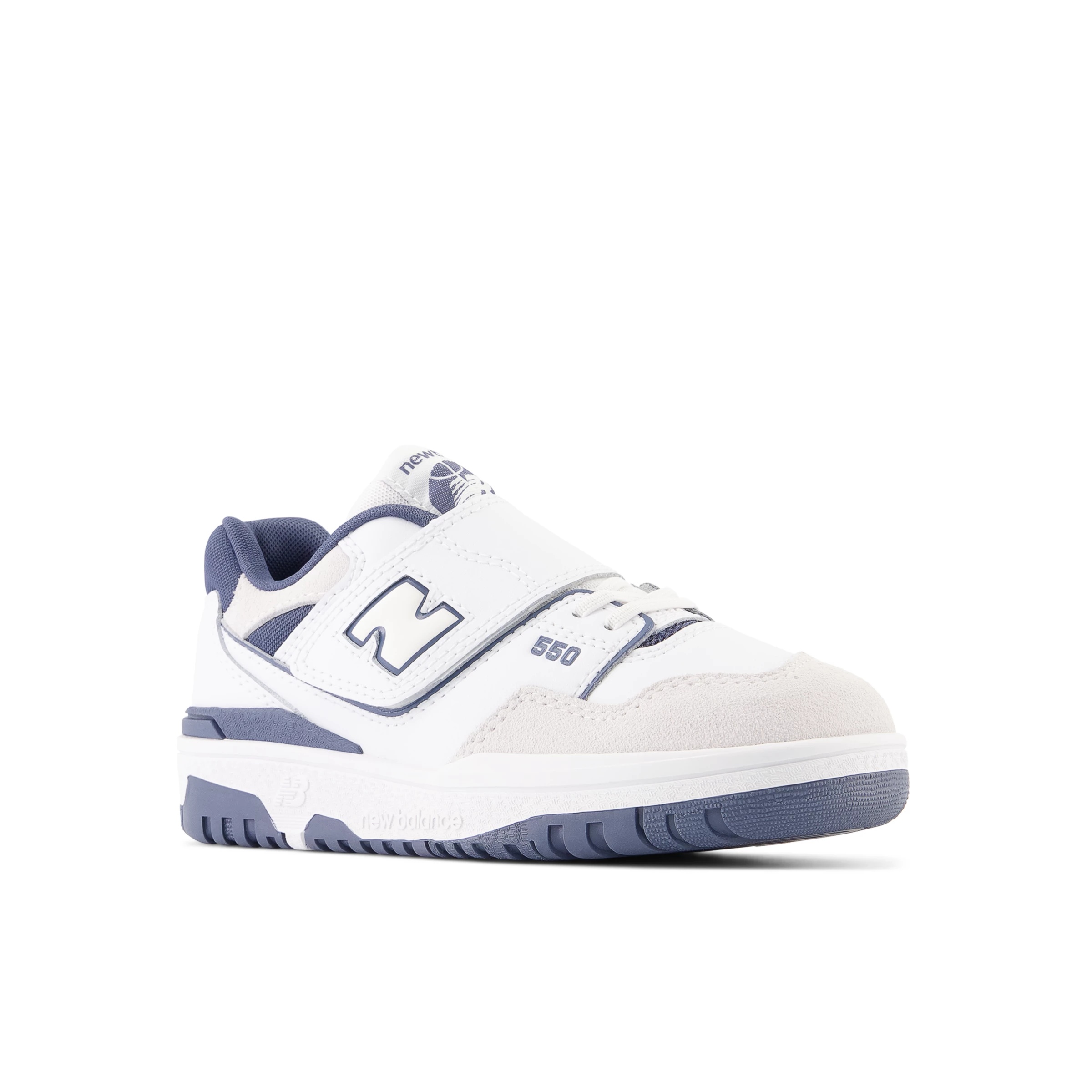 550 Bungee Lace with Top Strap White con vintage indigo