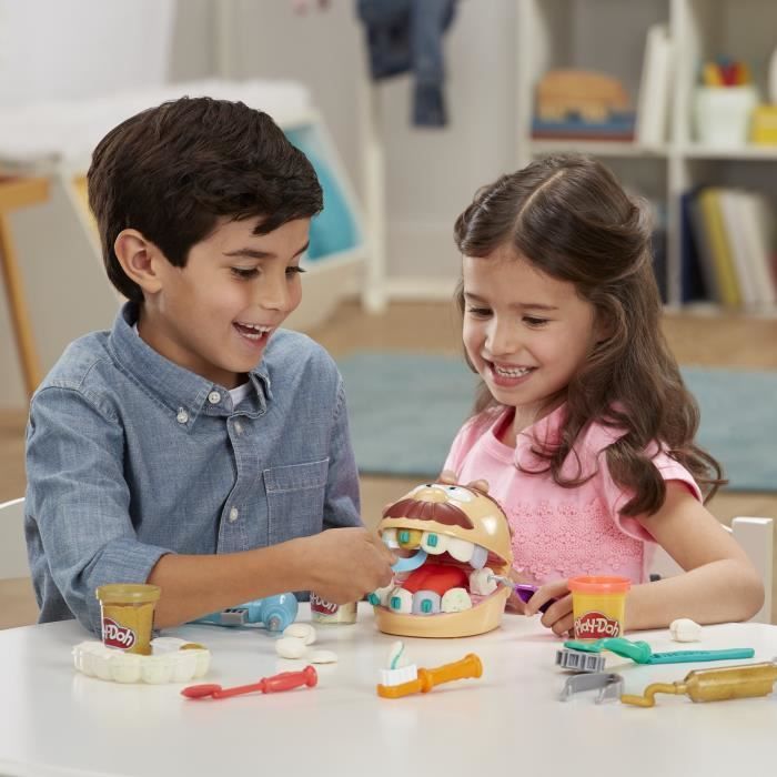 Clinica dentistica per bambini Play-Doh, 8 barattoli di pasta modellabile atossica, Play-Doh classico, età 3+