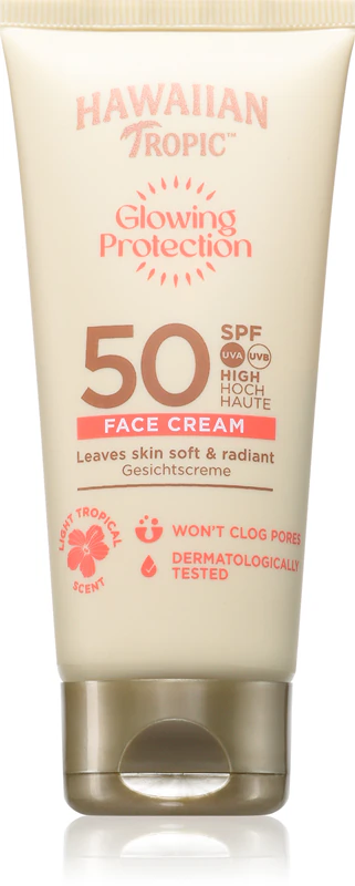 Creme facial protetor iluminador Hawaiian Tropic FPS 50