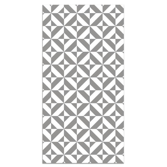 Alfombra de vinilo Panorama Geometría Gris 80x250 cm - Alfombra para cocina, oficina y sala de estar en PVC