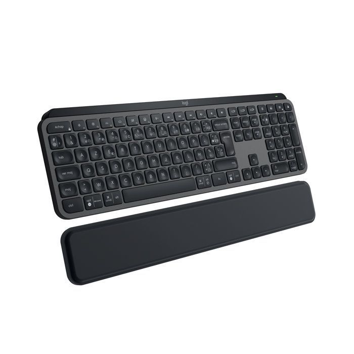 Toetsenbord - Draadloos - Logitech - MX Keys S Plus - AZERTY - Polssteun - Zwart