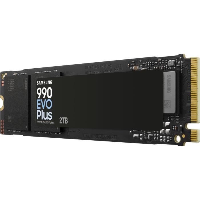 SSD interno - SAMSUNG - 990 EVO Plus 2TB - NVMe M.2 PCIe 4.0x4 - Velocidad de lectura de hasta 7250 MB/s