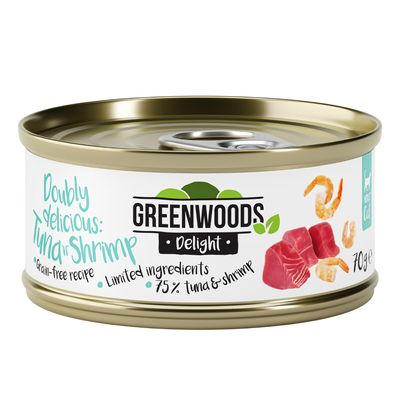Greenwoods Delight Blandet Prøvepakke Kylling / Tun 6 x 70 g