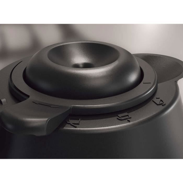 Caffettiera a filtro Philips HD754620 - 1,2 l, 15 tazze, termometro, spegnimento automatico - Metallo nero