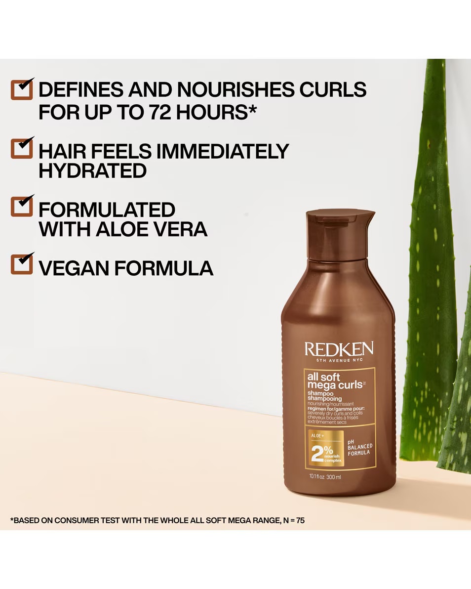 Șampon REDKEN All Soft Mega Curls - pentru păr ondulat și electrizat