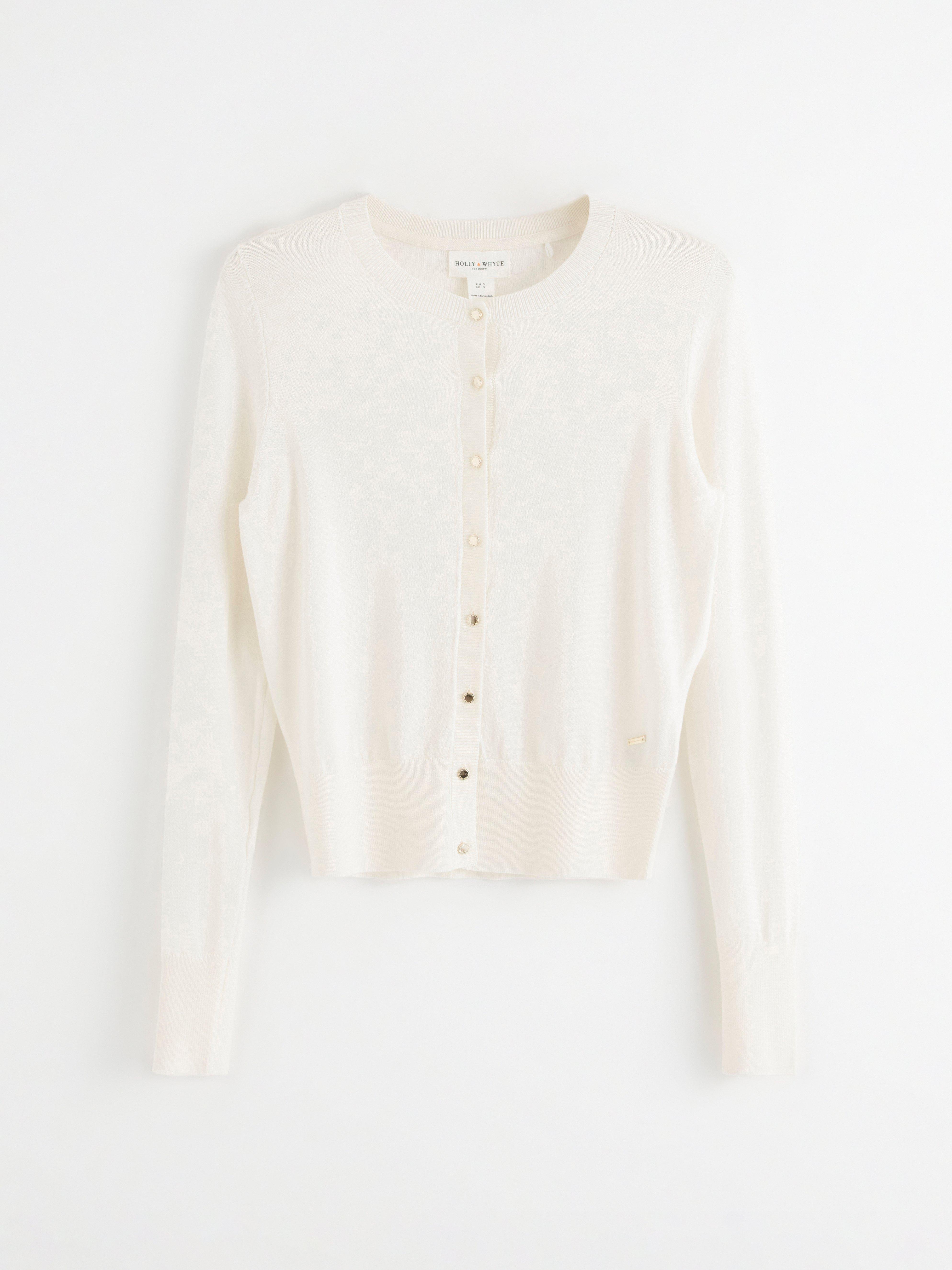 Jemný pletený kardigan Off White