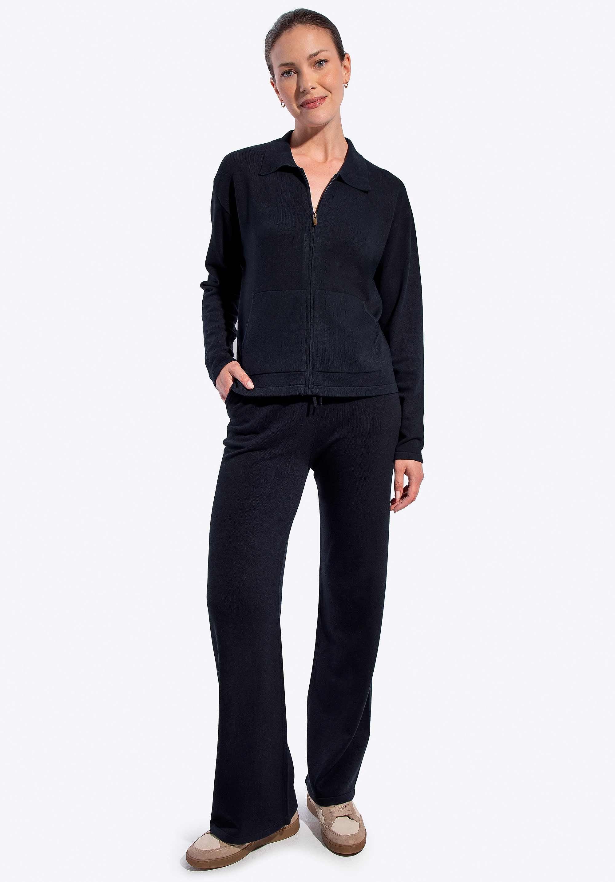 Rozpinana bluza damska granatowa