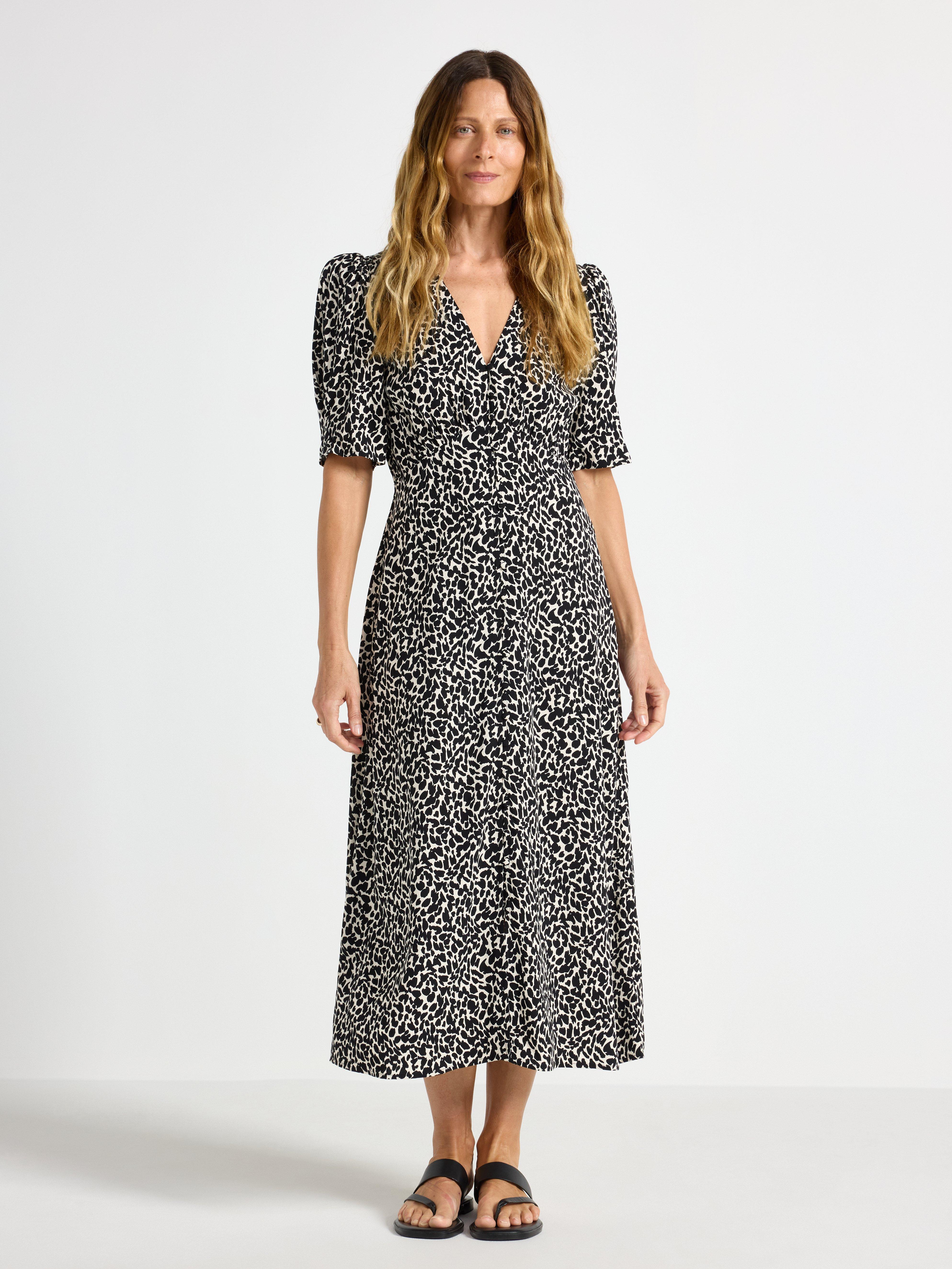 Vestido midi estampado Offblack