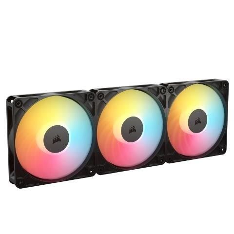 CORSAIR - RS120-R ARGB - Ventoinha para Gabinete - Ventoinha ARGB de 120 mm - Pacote com Três Unidades