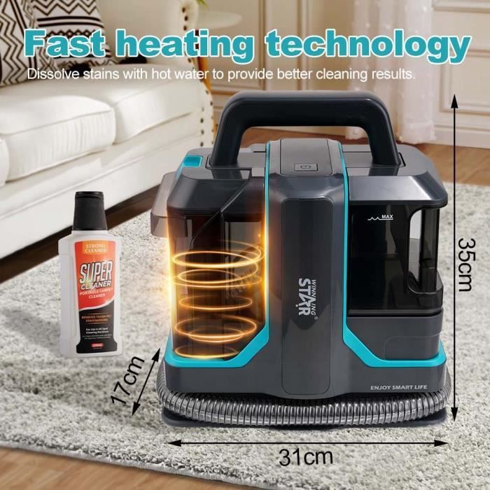 Shampouineuse - Aspirateur de Lavage, Nettoyeur de Tapis, Nettoyeur de Coussins | pour Les Coussins de Voiture et de canapé - 450W