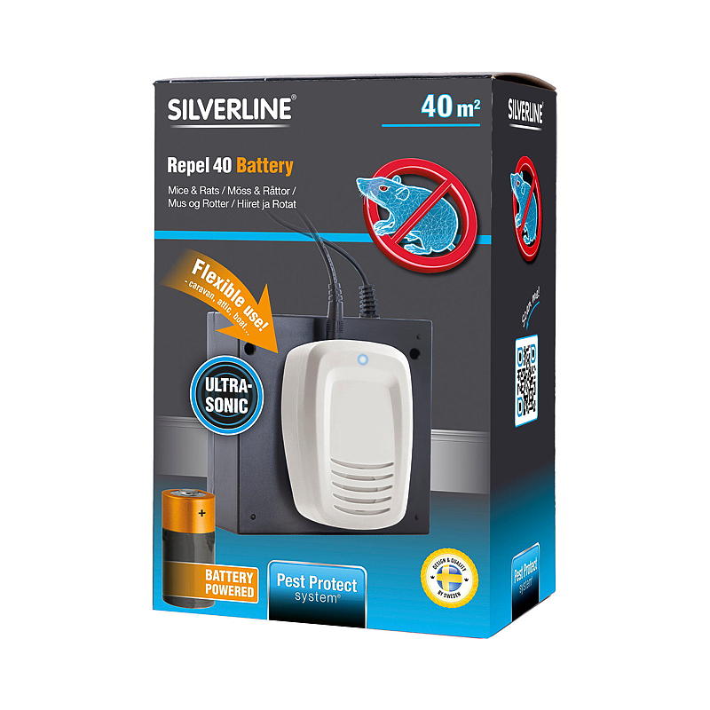 Silverline Muizen- en Rattenverjager op Batterijen Repel 40