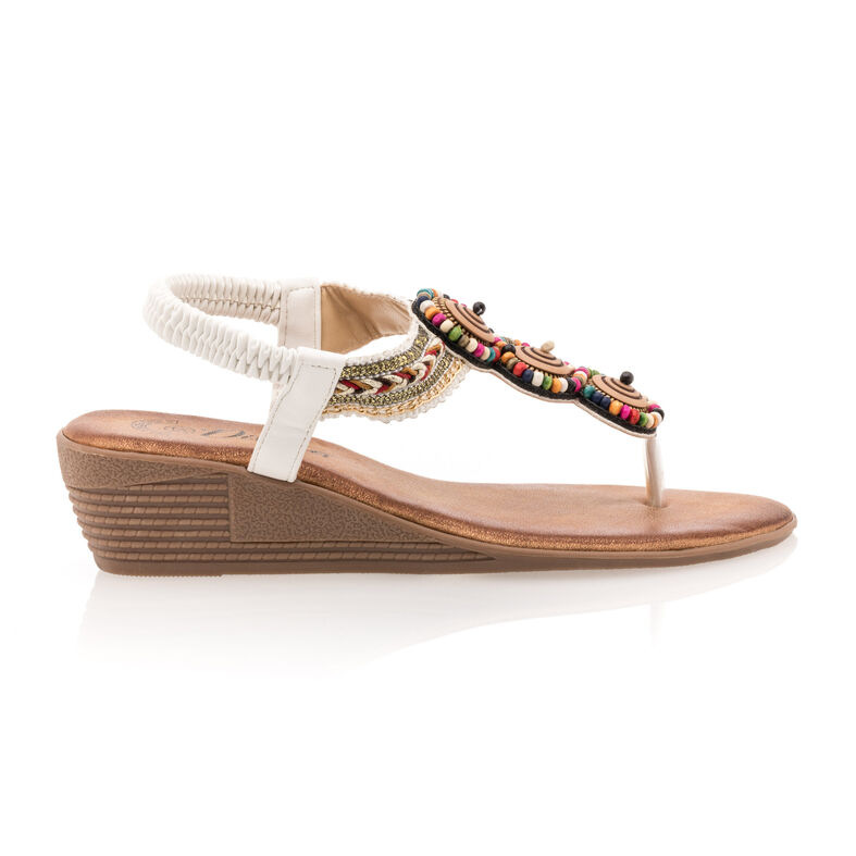 Hvite flip-flops / sandaler til dame
