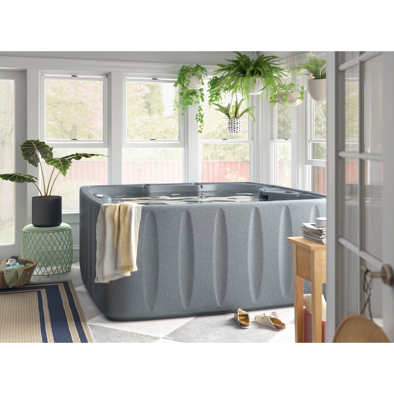 Aquarest-kylpylät, Jacuzzi®-pumpuilla, 6 hengelle, 29 hengelle, neliönmuotoiset, plug and play -poreammeet otsonaattorilla