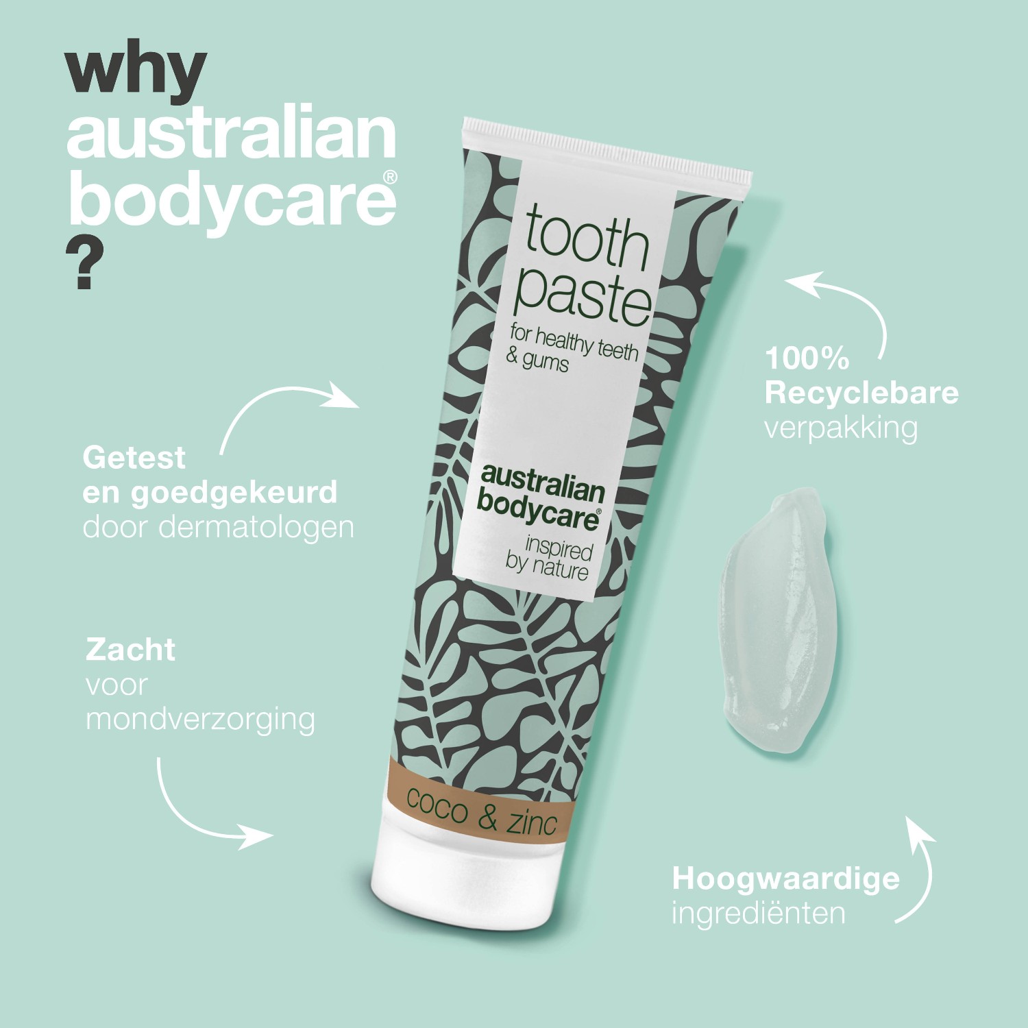 Australische lichaamsverzorging kokostandpasta - 75 ml