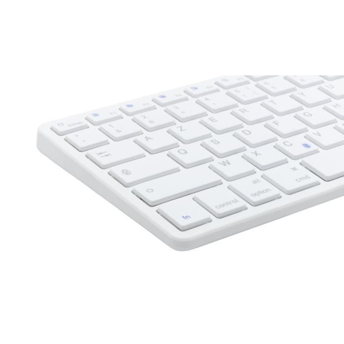 Draadloos toetsenbord - BLUESTORK - MINI MAC R - Compact - Oplaadbaar - Wit