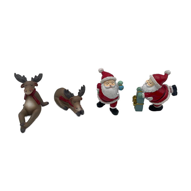 Huis Kerstman/eland 10 cm
